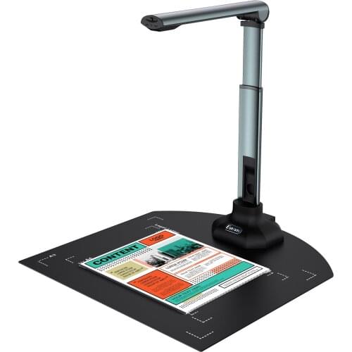 12MP USB Document Camera for Teachers Laptop A3/A4 Size Portable Book Document Scanner with Extension Stand OCR Zoom Paint Tool