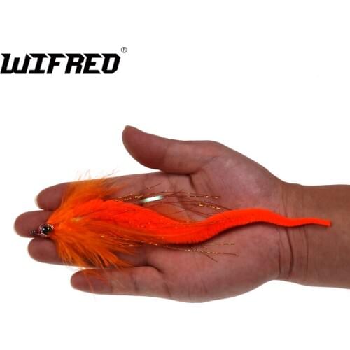 Wifreo 2pcs 17~19CM Dragontail Fly for Bass Muskie Fishing Lures for Big Game Fly Fishing Baitfish Lure Big Fishing Flies
