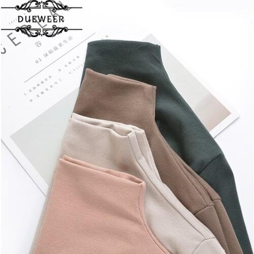 Womens T-shirts Turtleneck Women Long Sleeve T-shirt Solid Simple All Match High Quality Hot Sale Daily Fashion