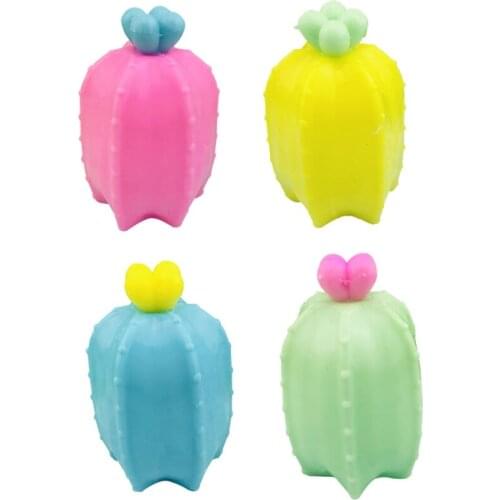 1PC Squeeze Ball for Kids & Toddlers Interactive Playhouse Kits Educational Toys Squishy Cactus Toy Anxiety Relief Ball