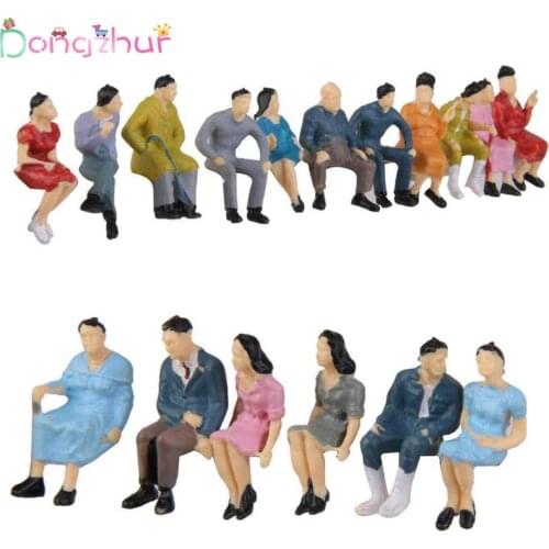 10pcs Building Layout Model People 1:87 cale Painted Figure Passenger Toys Random Train Passengers Figures Kids Doll Toy