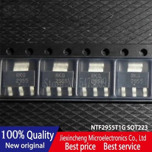 10PCS NTF2955T1G 2955 NTF2955 NCP1014ST65T3G 1014A SOT223 MOS field effect transistor New original