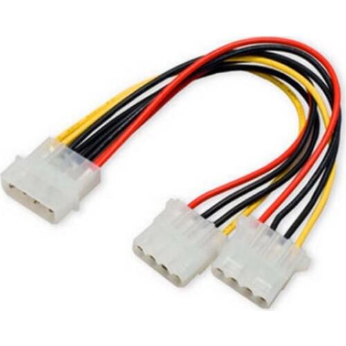 10pcs Computer Cable Connector IDE One Divided Into Two Chassis Power Line 4P IDE Hard Drive Power Cord