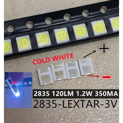1000PCS Original LEXTAR 2835 3528 1210 3V 1w-2W SMD LED For Repair TV Backlight Cold white LCD Backlight LED