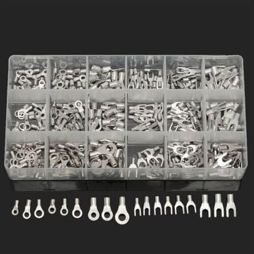 18 Sizes 330Pcs Brass Car Bare Wire Crimp Spade Terminals Connectors Kit w/ Box