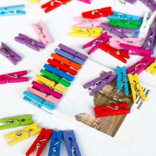 300pcs Mini Wooden Clips DIY Photo Clip Pegs for Wedding Birthday Party Ornament Home Craft Decoration Wood Clamps Clothespins
