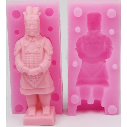 3D The Terra Cotta Warriors Silicone mold Fondant Mould candle soap mold