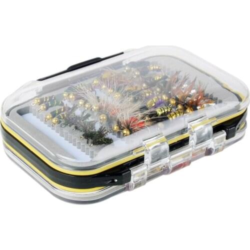 40pcs/Box Trout Fly Fishing Hooks Lure Tackle Accessories Insects Fishing Flies Kit Nymph Dry Wet Flies Fishing Lures Bait