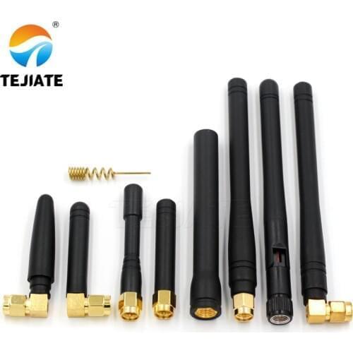 5PCS GPRS/GSM SMA 6/8/10/10.5/11CM Glue Antenna Straight/Bent Header Inner Pin/Hole Four Frequency High Gain Kit Black