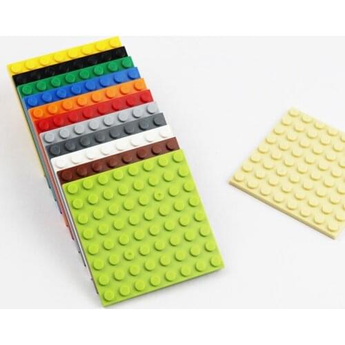 50pcs Plate 8 x 8 Dots MOC Bricks Classic Building Blocks Set Accessory Parts Plate 41539 City Friend Bricks Set Pieces