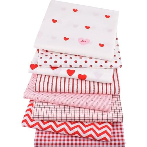 8pcs/pack Apparel Cotton Fabric Floral Print Cloth Patchwork Material For DIY Handmade Sewing Doll Clothes Bags Hats Quilt