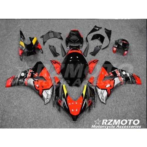 ACE KITS New ABS Injection Fairings Kit Fit For HONDA CBR1000RR 2008 2009 2010 2011CBR1000RR 08 11 Black Red F2279
