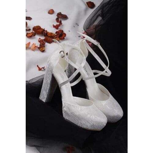 Lal Shoes & Bags Cross Horsehair Satin Bridal Shoes-white 'Turkish' Quality 2021 Fashion Design Season Comfort Fast Shipping