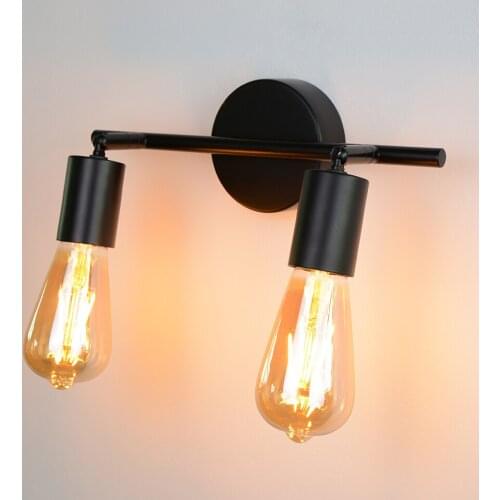 White black retro wall lamp E27 110V 220V bedside retro wall lamp industrial decoration restaurant bedroom lamp