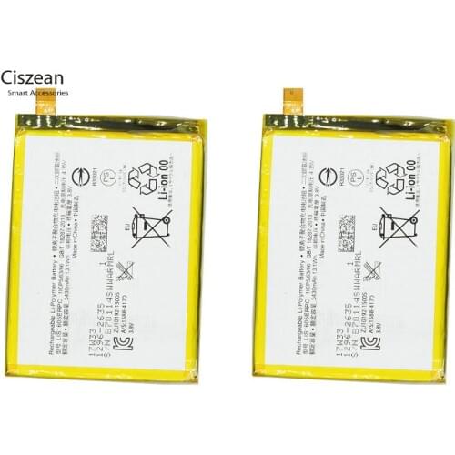 Ciszean 2pcs/lot 3430mAh 13.1Wh LIS1605ERPC Replacement Battery For Z5P Dual Z 5 Plus E6883 E6853 Z5 Premium Batteries