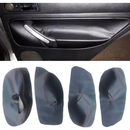 For VW Jetta Golf 4 MK4 1998-2005 for Bora 2002-2006 car door armrest panel 4pcs microfiber leather protection cover trim