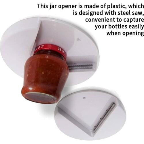 Jar Opener Multi-function Cap Opener Under Cabinet Professional Lid Cans Quick Opener Fit Any Sizes Simple Useful Kitchen Gadget