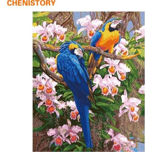 CHENISTORY Animals DIY Painting By Numbers Wall Art Canvas Painting Kits Acrylic Paint By Numbers Modern Picture For Home Decor