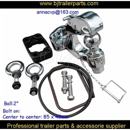 CVP TRAILER PINTLE HOOK SET TRAILER TOW HITCH BALL RECEIVER MOUNT KIT 2" TRAILER HITCH TRAILER PARTS