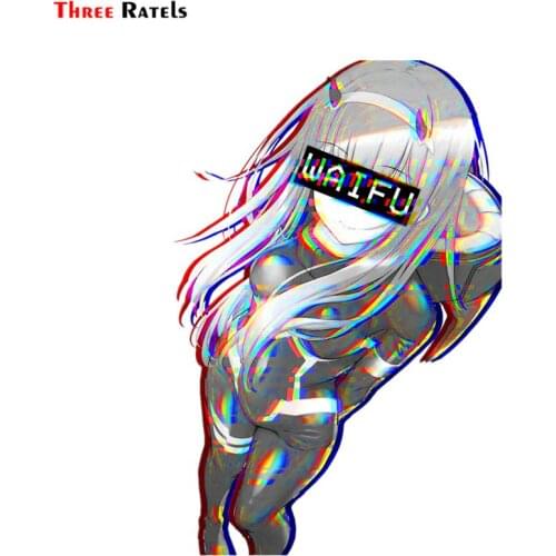 Three Ratels FC439-A Japan Anime DARLING In The FRANXX Hiro ZERO TWO ICHIGO Waterproof Notebook Car Sticker