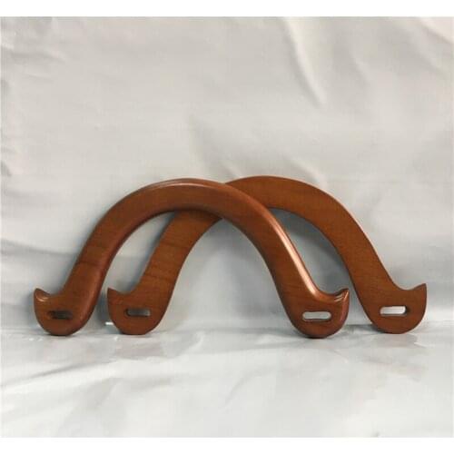 One Pair 22 CM Bag Handle Wooden Bag Accessories Wood Handles For Repair Handmade Bag Arc Handle Customize Your Own Bag