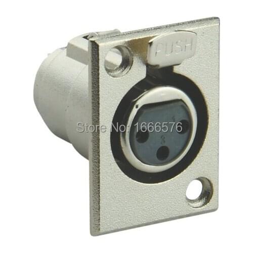 Wholesale 100 pcs metal XLR 3-Pin Female Chassis Panel Mounted Socket Connector-51400