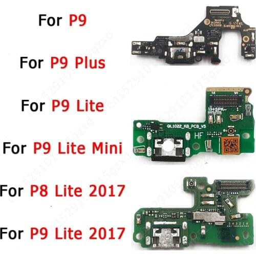 Original Charge Board For Huawei P9 Plus P8 Lite Mini 2017 Charging Port Flex Ribbon Socket Usb Connector Plate Spare Parts