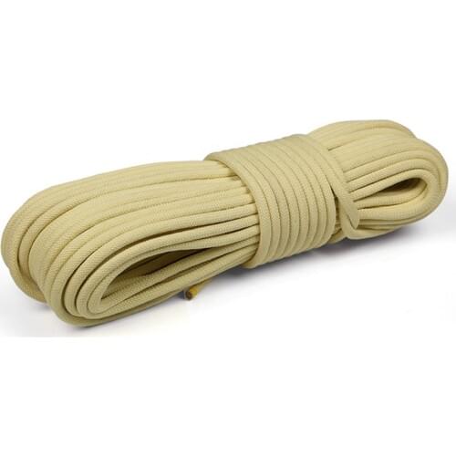 P103-8mm Static rope high temperature fire escape safety ropes wear downhill caving climbing rope 10m/15m