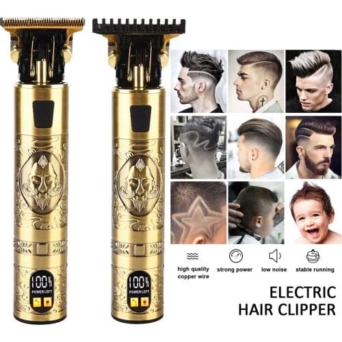 T9 Rechargeable Hair Clipper Professional Cutting Electric Cordless Shaver Trimmer 0mm Men Barber Machine Men Beard