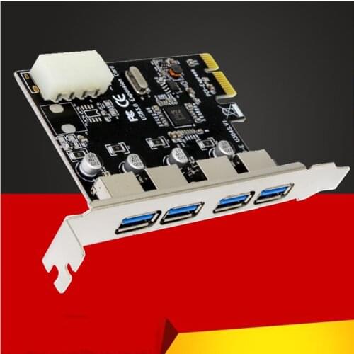 1 Set Professional 4 Port PCI-E To USB 3.0 HUB PCI Express Expansion Card Adapter 5 Gbps Speed For Desktop PCI Express USB 3.0