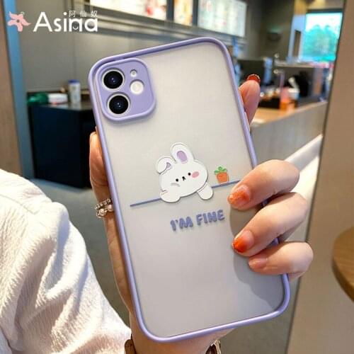 ASINA Transparent Phone Cases For iPhone 11 12 Pro Max Mini Hard Girl Shell For iPhone 7 8 Plus Xs Xr SE2020 Case Cover Funda
