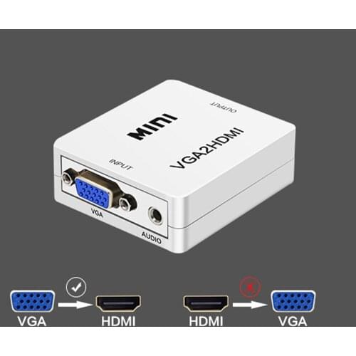 Vga to hdmi audio and video splitter vga to hdmi small white box