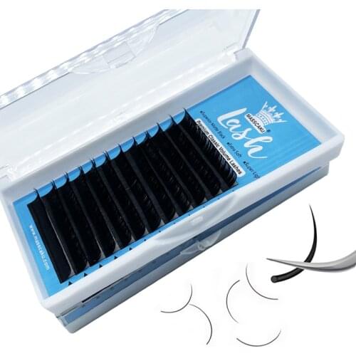 MASSCAKU 12lines individual eyelashes extension c/d curl faux mink lashes tray russian volume false eyelashes maquiagem cilios