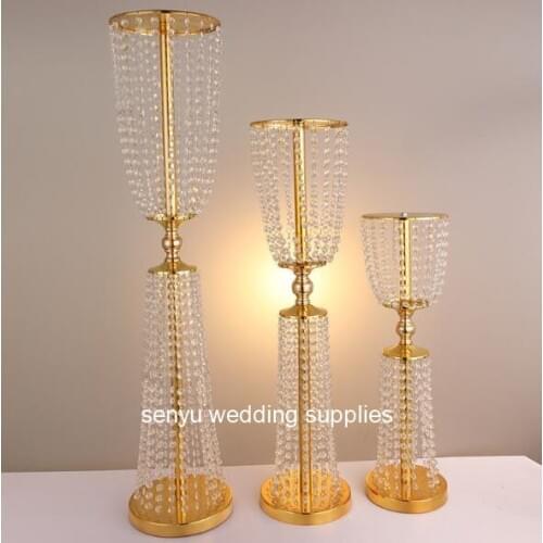Romantic Acrylic Chandelier Flower Stand Centerpiece for Wedding/Event Decoration senyu0606