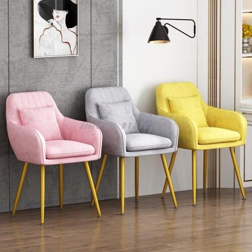 Nordic light luxury dining chair home simple net red makeup chair manicure ins chair stool backrest desk bedroom chair