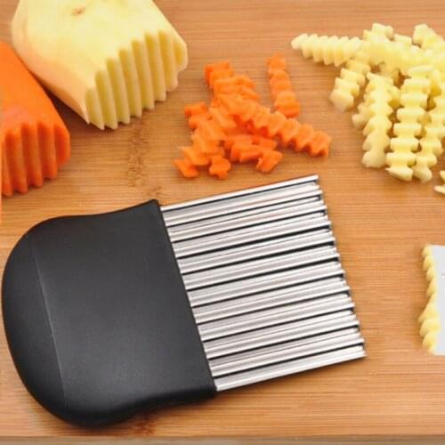 Wavy French Fries Cutter Stainless Steel Potato Slicer Vegetable Chopper Veggie Slicer Durable Kitchen Gadgets Cutter