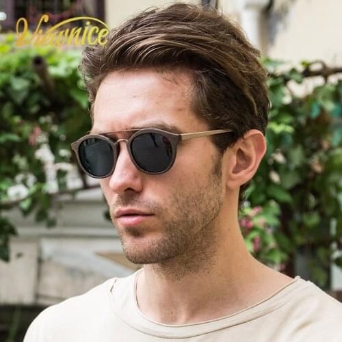 Viewnice 2018 Vintage Retro Wood Sunglasses Man Acetate Oculos De Sol Feminino De Marca Original Trend Brand Women customized 98