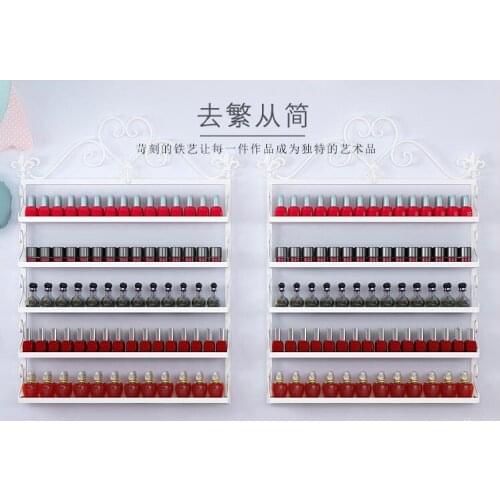 Upgraded square nail shop nail polish display rack, iron art rack, nail rack, wall hanging cosmetics display rack