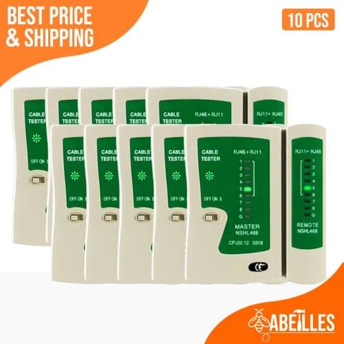 10PCS Network Cable Tester RJ45 RJ11 RJ12 CAT5 UTP LAN Cable Tester Networking Tool network Repair