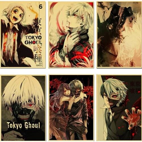Tokyo Ghoul anime retro poster home decoration bar sticker wall sticker wall decoration