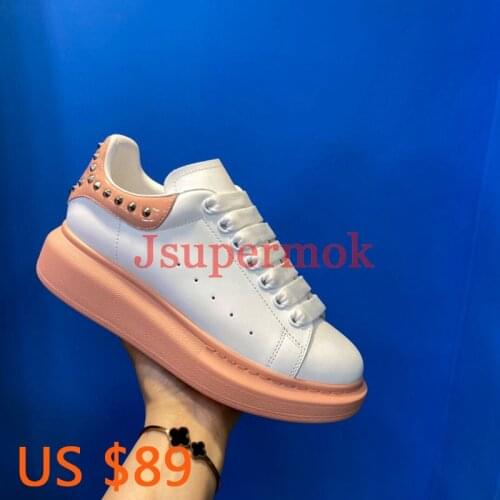 Genuine Leather Shoes for men and women fashionable lightweight and Thick bottom casual walking Brand shoes for couples