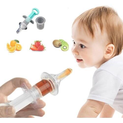 Baby kids smart medicine dispenser Needle Feeder Squeeze Medicine Dropper Dispenser Pacifier Feeding Utensils