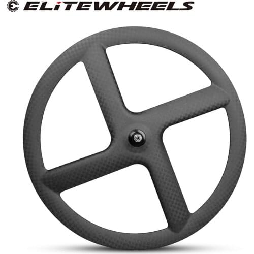 ELITEWHEELS 700c Carbon Fiber Bike Wheel Carbon 4 Spokes Wheels Carbon Road Bike Rims Track Bicycle 23mm Wide Ceramics Bearing