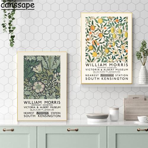 The Victoria and Albert Museum Exhibition Poster William Morris Wall Art Canvas Painting London Underground Art Print Home Decor