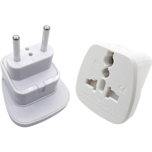 10pcs/Lot Universal AU UK Germany Switzerland Italy US To EU Plug Europe Travel AC Adaptor Converter Adapter Safety Shutt