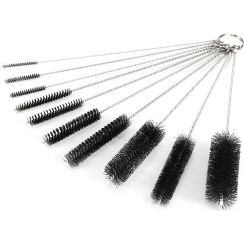 10PCS Baby Bottle Brushes Reusable Straw Cleaning Brushes Steel Wash Drinking Pipe Straw Brush Cleaner Brushes Kit