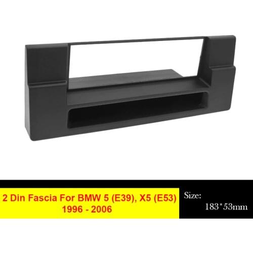 1Din Audio Radio Fascia For BMW 5 Series E39 X5 E53 1996 - 2006 Stereo Frame Panel Mounting Dash Installation Bezel Trim