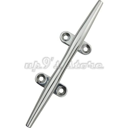 2pcs Stainless Steel 316 Marine Boat Hardware Open Base Cleat 6'' Open Base Stud Mount