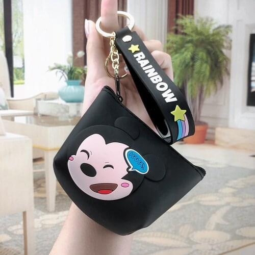 2021 Mickey Minne Fashion Jewelry Coin Purse Keychains Key Ring Girls Bag Decorations For Women Accessories