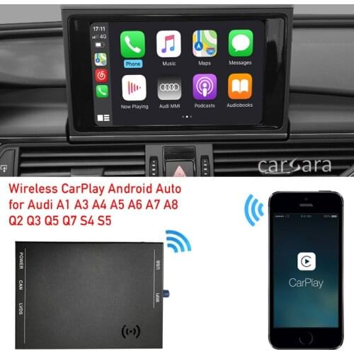Wireless Apple CarPlay for A3 A4 A5 A6 A7 A8 Q3 Q5 Q7 S3 S4 S5 S6 S7 Bluetooth box module radio system upgrade navigation device